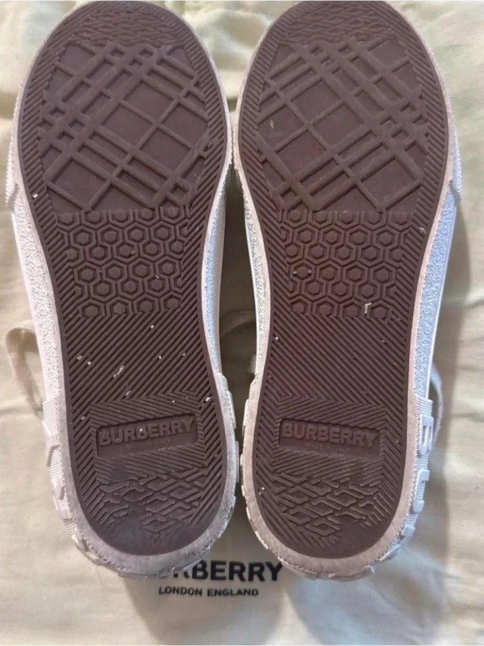 Burberry Soft Fawn Signature Check Low-Top Sneakers